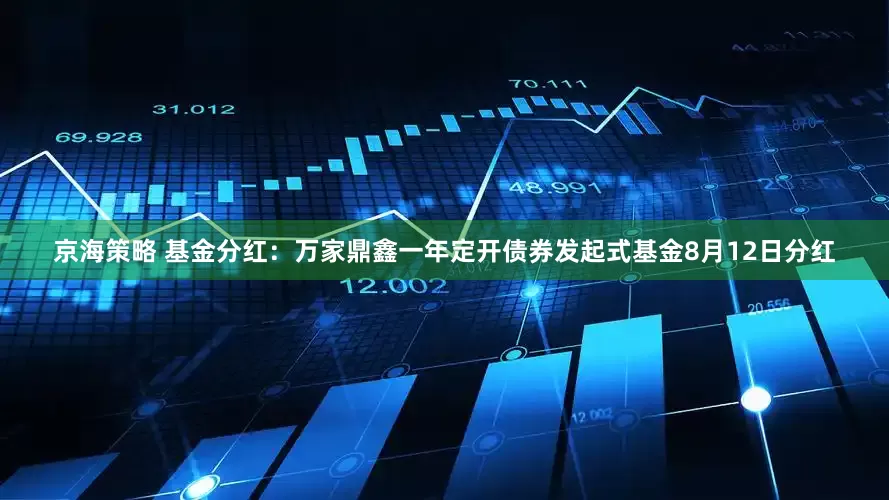 京海策略 基金分红：万家鼎鑫一年定开债券发起式基金8月12日分红